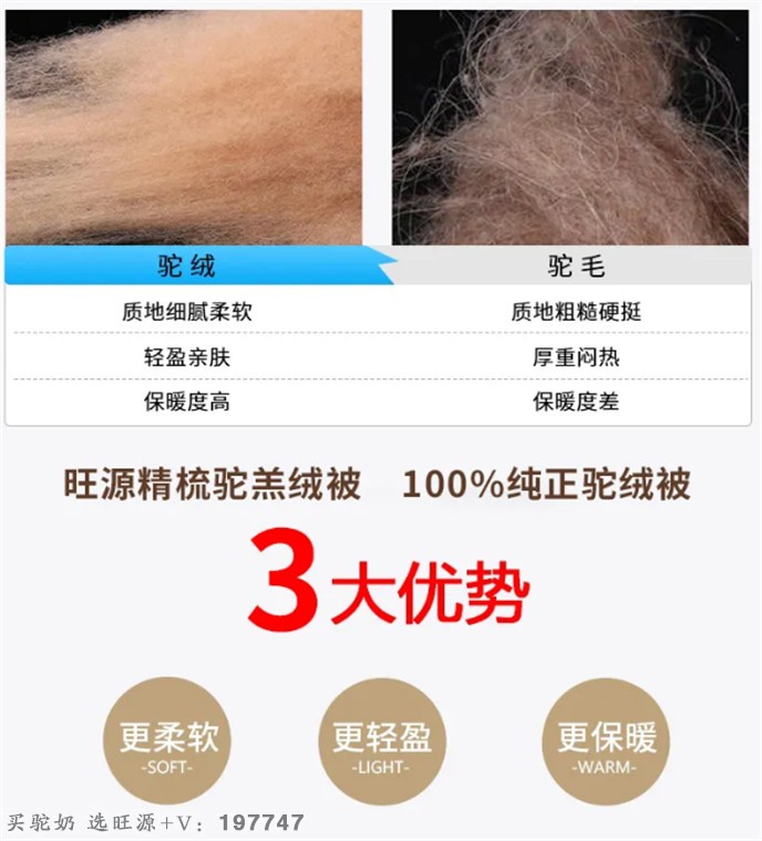 产品推荐丨旺源精梳驼羔绒被,带给您一“被”子的温暖!
